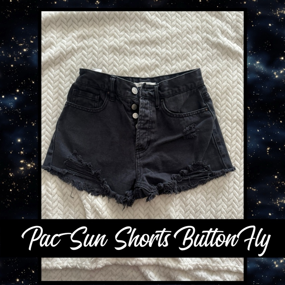 PAC Sun black cut off shorts size 24